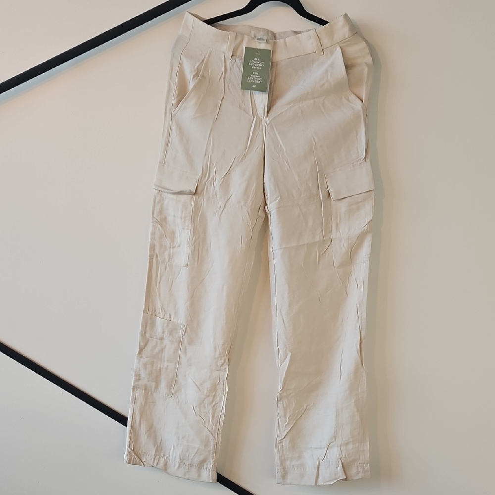 H&M Cream Cargo Pants
